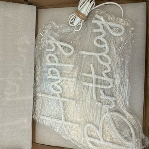 Neon happy birthday sign